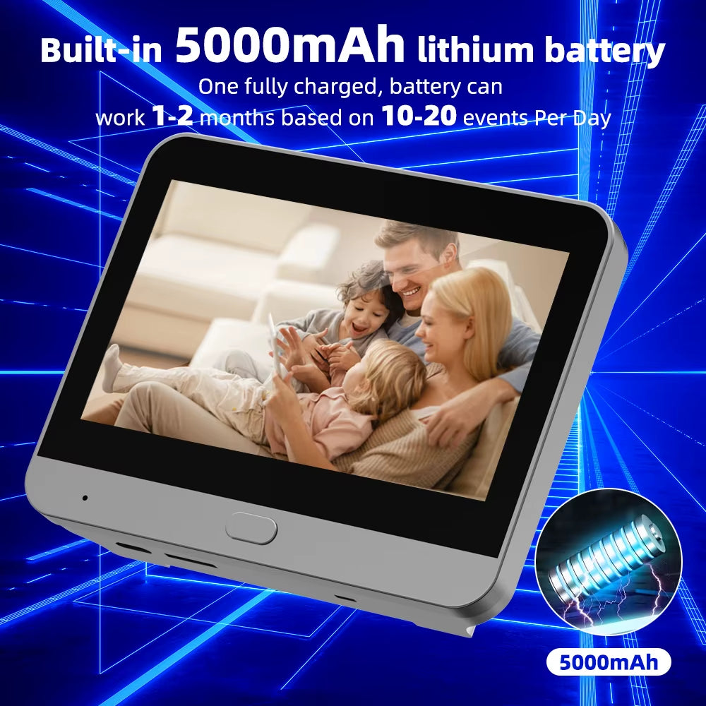 EverTrend Vision Pro - Intelligente WLAN Türspion-Kamara mit 4.3" LCD Monitor & Nachtsicht App iCam365